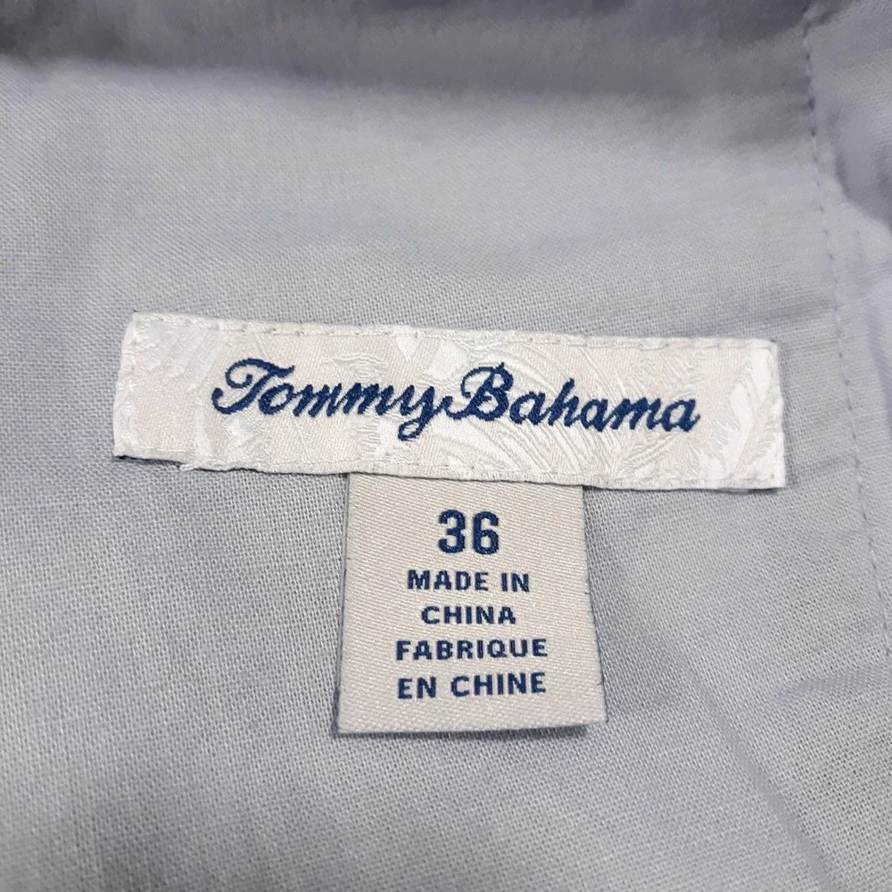 Tommy Bahama Chino Shorts Silk Blend Mens Size 36 x 10.5 Gray Casual